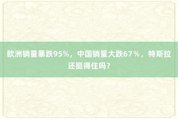 欧洲销量暴跌95%，中国销量大跌67％，特斯拉还挺得住吗？