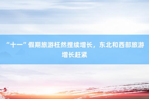 “十一”假期旅游枉然捏续增长，东北和西部旅游增长赶紧